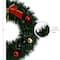 17" Green Tinsel Artificial Christmas Wreath with Bow